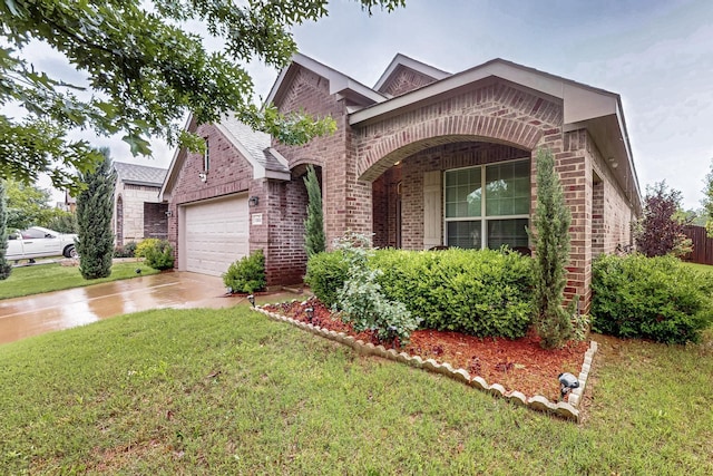 11800 Bexley Dr, Burleson, TX 76028 - view of front of house featuring brick siding, driveway, a garage, and a front lawn