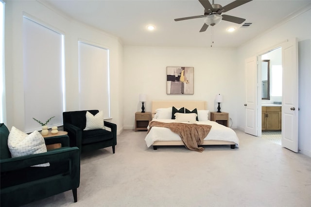 3720 Coldstream Dr, Irving, TX 75063 - bedroom featuring baseboards, light carpet, and visible vents
