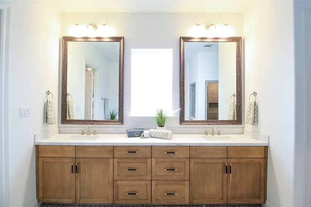 3720 Coldstream Dr, Irving, TX 75063 - bathroom featuring double vanity, a sink, and visible vents
