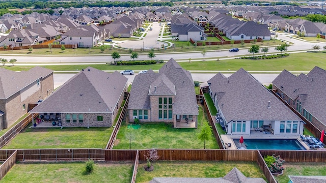 birds eye view of property featuring a residential view