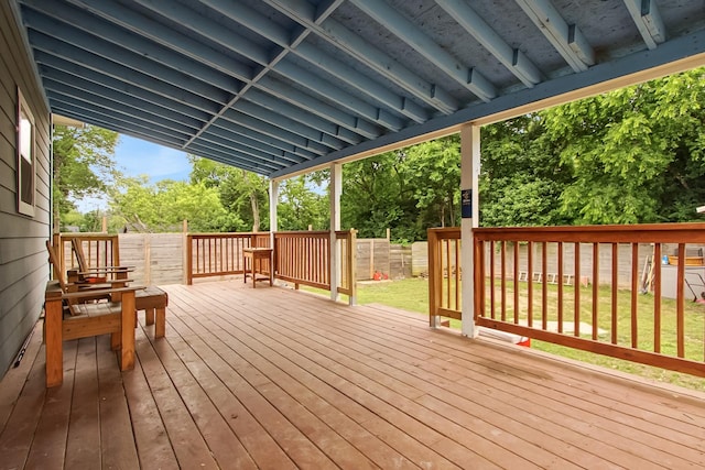 4713 Garrison Ave, Dallas, TX 75216 - wooden deck featuring a yard and a fenced backyard