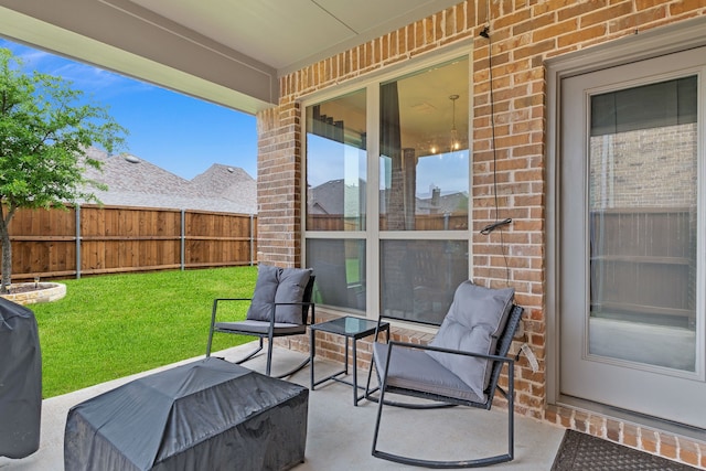 view of patio / terrace featuring a fenced backyard