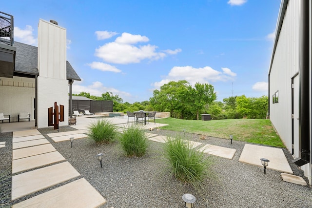 view of yard with a patio