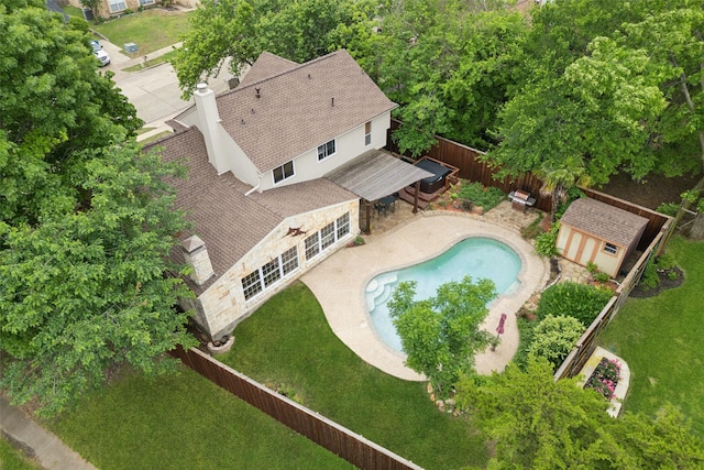 birds eye view of property