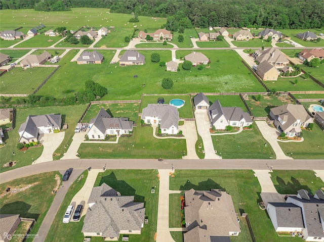drone / aerial view with a residential view
