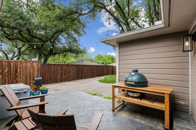 view of patio / terrace with a fenced backyard