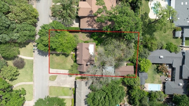 aerial view featuring a residential view