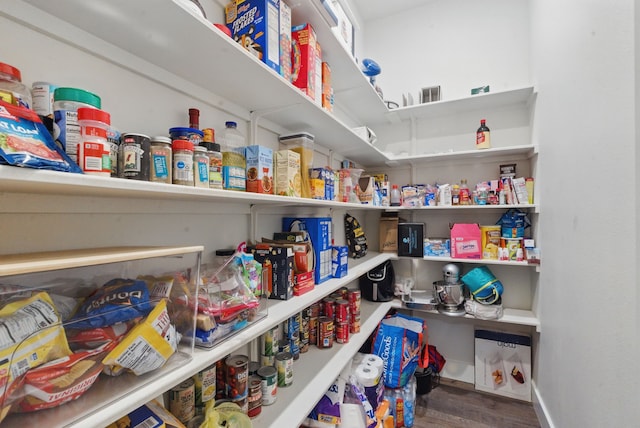 view of storage area