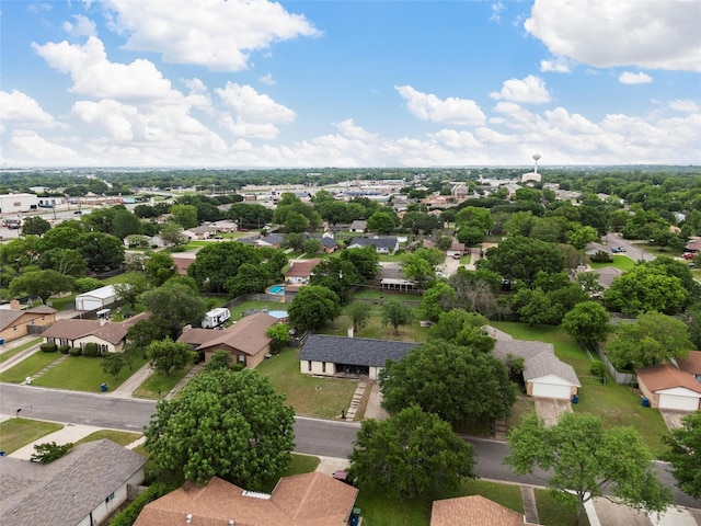 aerial view with a residential view