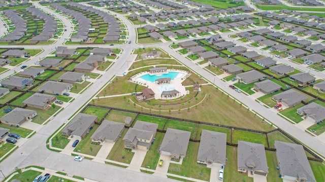 aerial view featuring a residential view