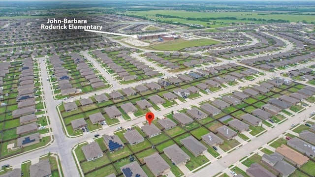 bird's eye view with a residential view