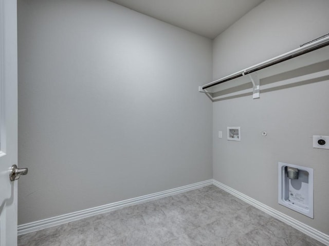 3517 Triumph Dr, Denton, TX 76207 - laundry area featuring laundry area, electric dryer hookup, hookup for a gas dryer, baseboards, and hookup for a washing machine