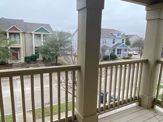 balcony featuring a residential view