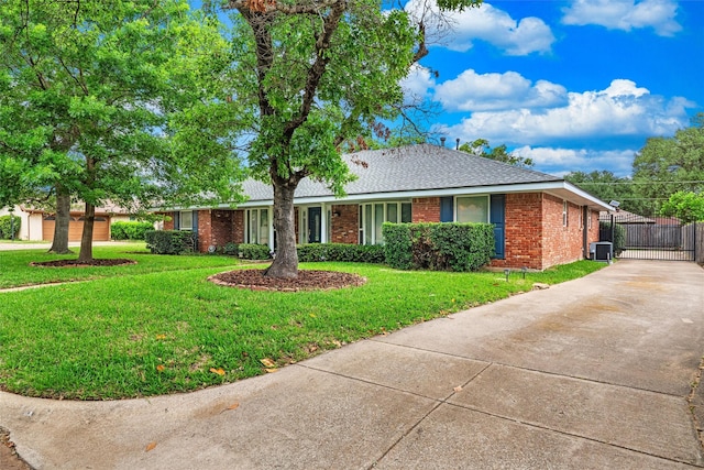 1013 Briarcreek Dr, Arlington, TX 76012 - single story home with brick siding, driveway, cooling unit, and a front lawn