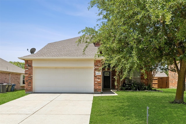 4413 Blackberry Rd, Melissa, TX 75454 - view of front facade featuring brick siding, concrete driveway, an attached garage, and a shingled roof