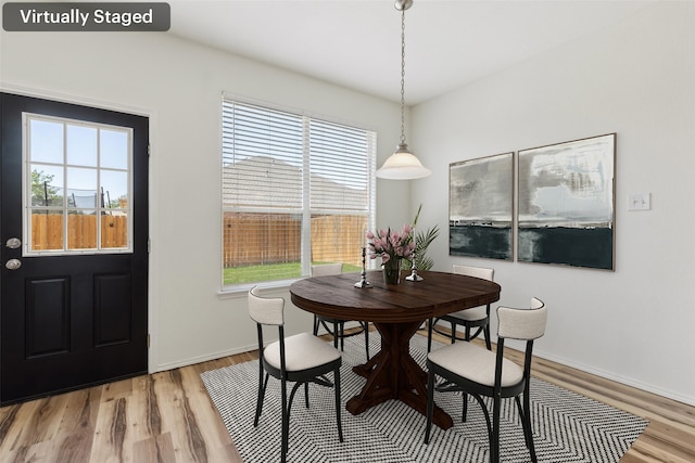 4413 Blackberry Rd, Melissa, TX 75454 - dining space with healthy amount of natural light, light wood finished floors, and baseboards