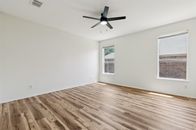 4413 Blackberry Rd, Melissa, TX 75454 - spare room with ceiling fan, light wood finished floors, and baseboards