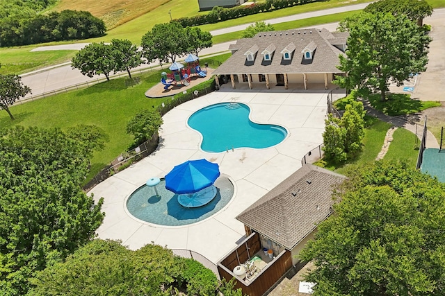 4413 Blackberry Rd, Melissa, TX 75454 - community pool with a patio and a yard