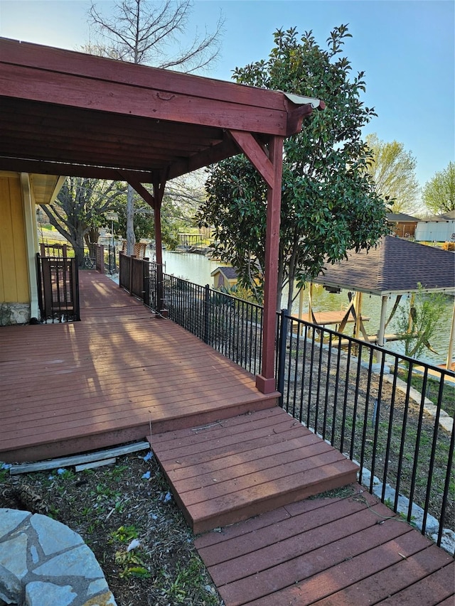 view of wooden terrace