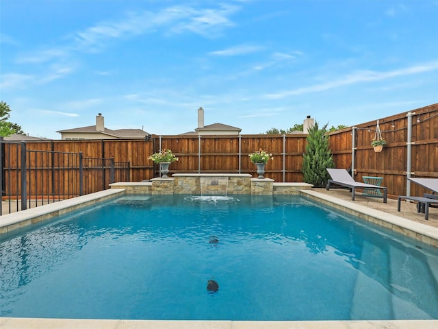 view of pool with a fenced in pool and a fenced backyard