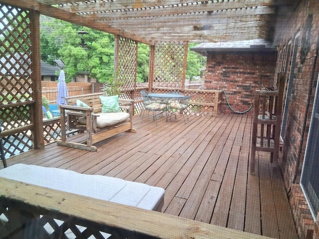 7917 Kendra Ln, North Richland Hills, TX 76182 - deck with a pergola and outdoor dining area