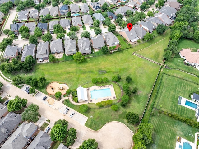 drone / aerial view featuring a residential view
