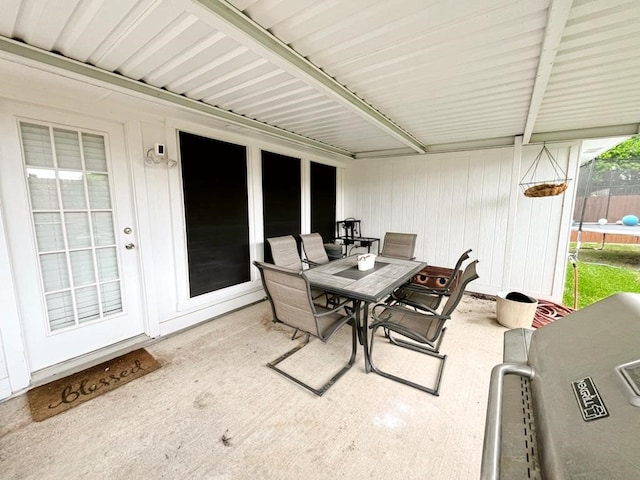 view of patio with outdoor dining space