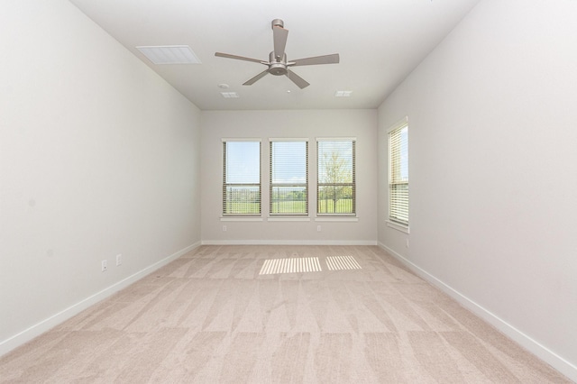 4313 Brookridge Ave, Mckinney, TX 75071 - unfurnished room featuring baseboards, ceiling fan, and light carpet