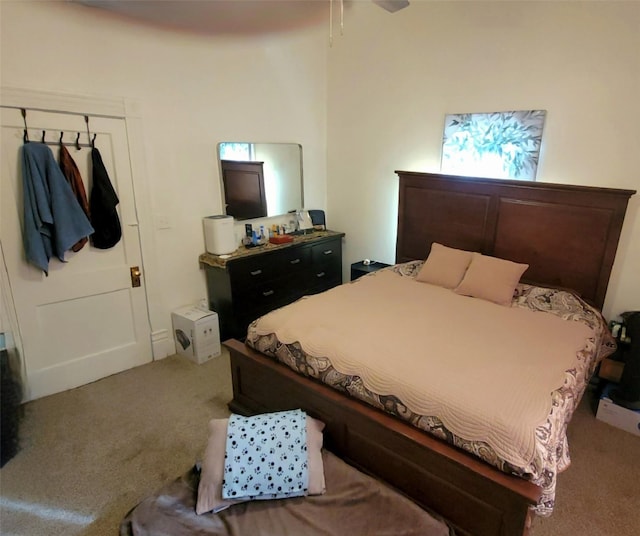 bedroom with carpet