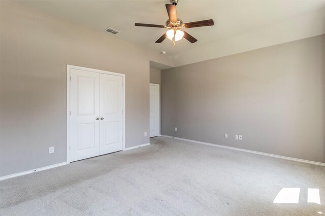 1800 Emilia Dr, Celina, TX 75009 - unfurnished bedroom featuring light colored carpet, a closet, baseboards, and a ceiling fan