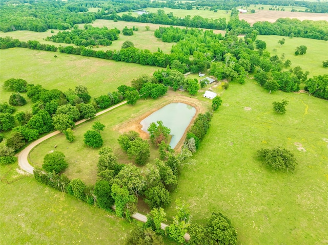 drone / aerial view featuring a rural view