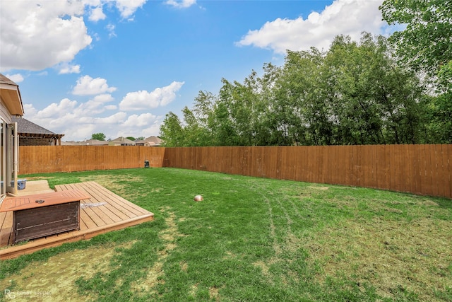 206 Jamestowne Blvd, Benton, LA 71006 - view of yard with a fenced backyard and a deck