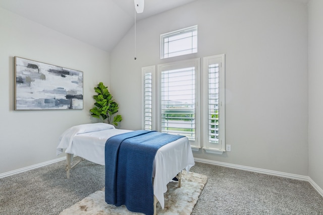 1101 Helmsley Dr, Frisco, TX 75036 - carpeted bedroom featuring baseboards and high vaulted ceiling