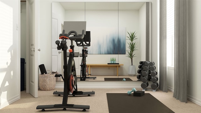 3737 Seth Pl, Mesquite, TX 75181 - workout area featuring carpet flooring and baseboards