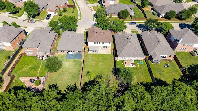 aerial view with a residential view
