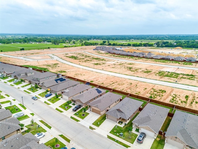 aerial view with a residential view