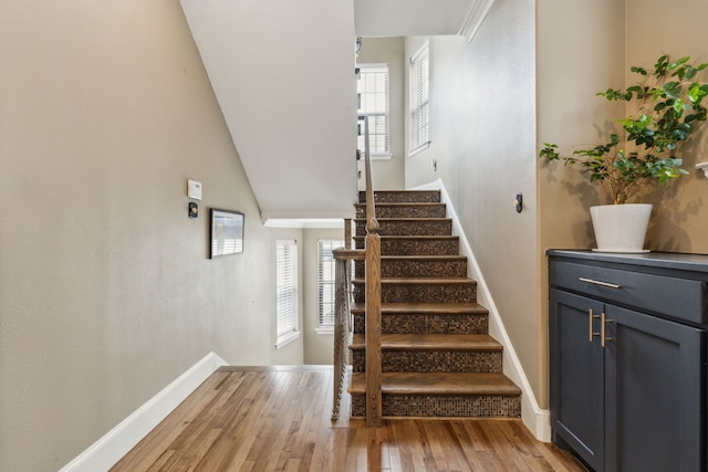 5102 Ridgedale Ave, Dallas, TX 75206 - staircase with wood finished floors and baseboards