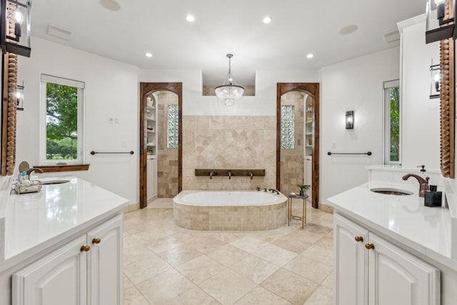 2291 W Fm 550, Rockwall, TX 75032 - full bath with recessed lighting, two vanities, and a sink