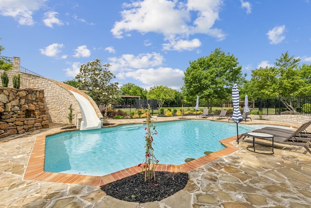 2291 W Fm 550, Rockwall, TX 75032 - view of pool with fence, a fenced in pool, a water slide, and a patio