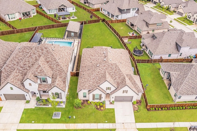 bird's eye view featuring a residential view