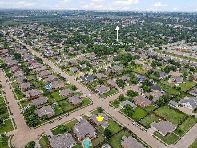 birds eye view of property