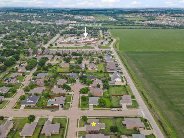 bird's eye view with a residential view