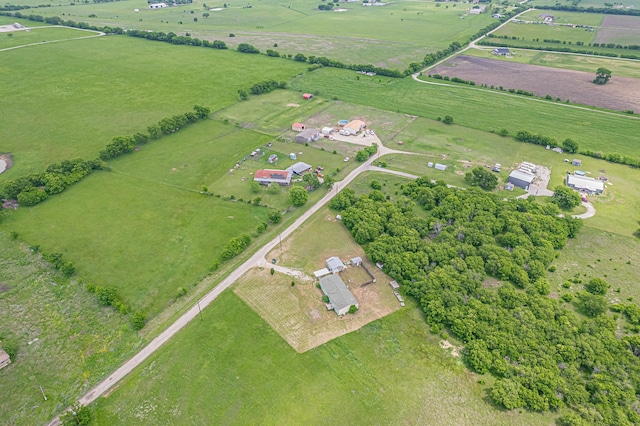 aerial view featuring a rural view