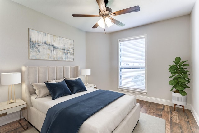 19 Salida Dr, Trophy Club, TX 76262 - bedroom featuring baseboards, wood finished floors, and ceiling fan
