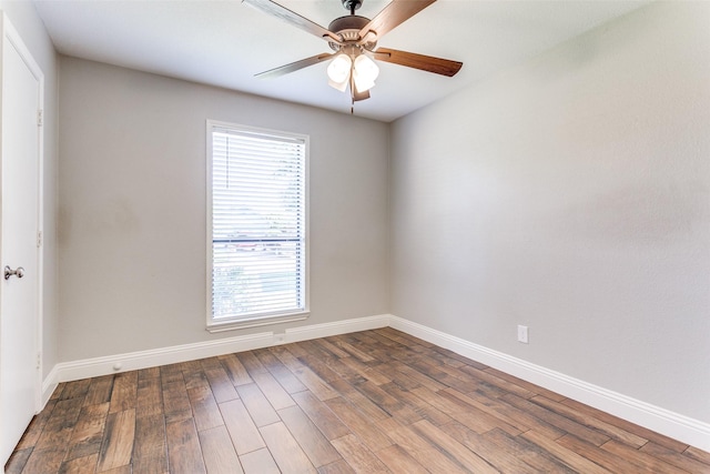 19 Salida Dr, Trophy Club, TX 76262 - spare room featuring plenty of natural light, a ceiling fan, baseboards, and wood finished floors