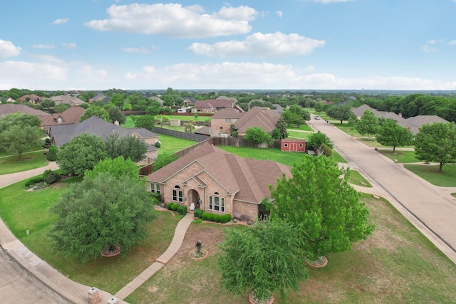 drone / aerial view with a residential view