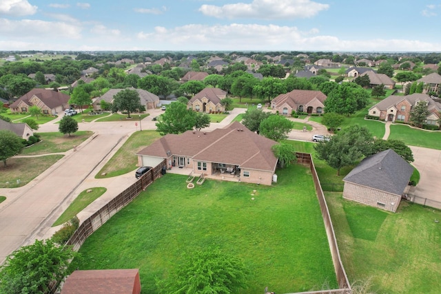 bird's eye view featuring a residential view