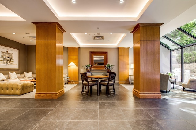 community lobby featuring visible vents