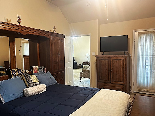 1561 Waterford Dr, Lewisville, TX 75077 - bedroom with vaulted ceiling