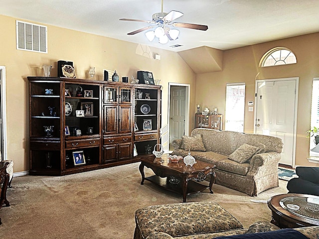 1561 Waterford Dr, Lewisville, TX 75077 - living room featuring carpet floors and ceiling fan